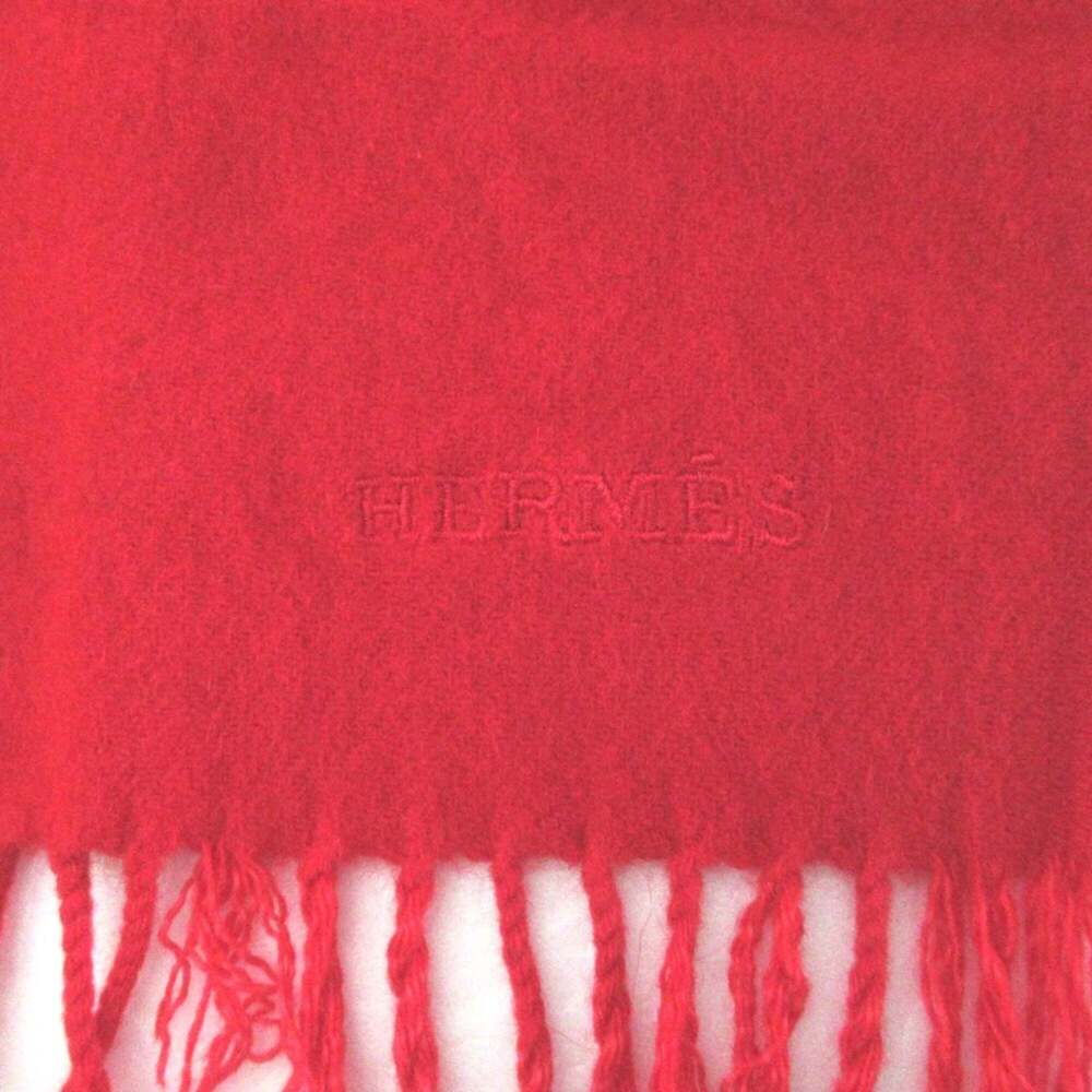 HERMES Red Scarf - Picture 4 of 7